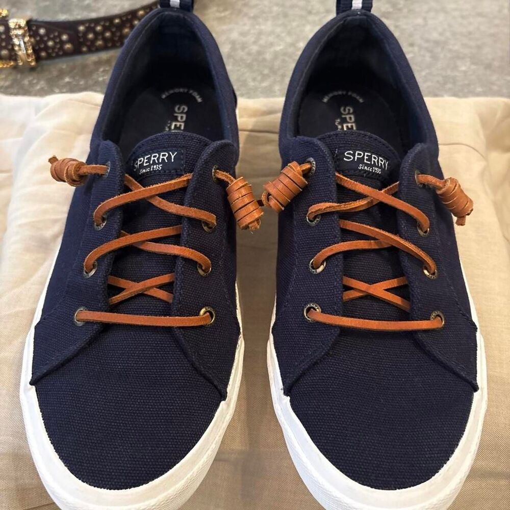 Sperry Boat Pier Wave Navy Canvas Sneakers